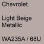 Preview: Chevrolet, Light Beige Metallic, WA235A / 68U.